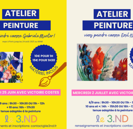 ateliers de vacances…